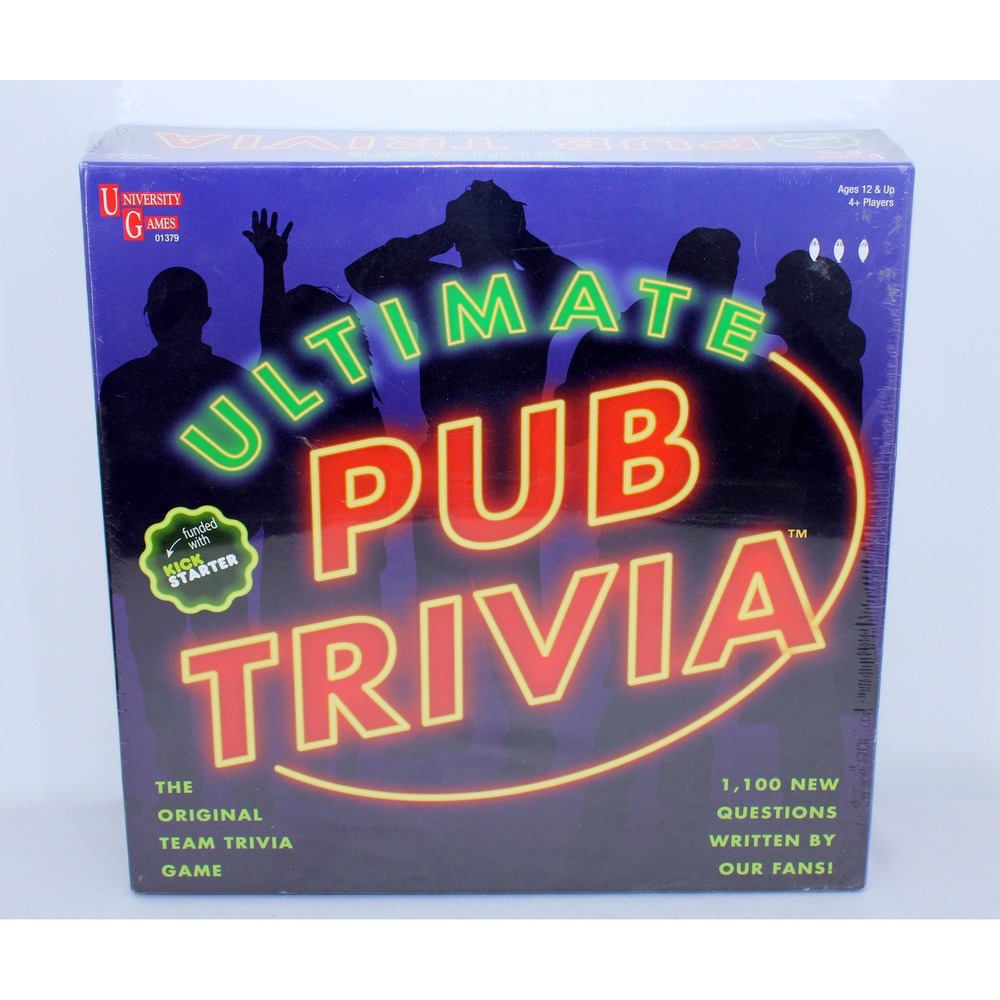 University Games Ultimate Pub Trivia Board Game 1100 Questions New Sealed